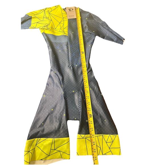 Pearl Izumi Men's Geometric Cycling Jersey in Navy and Neon - Picture 6 of 11